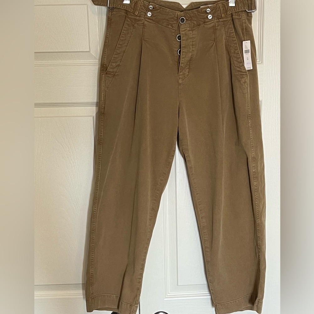 Anthropologie canvas cropped pants